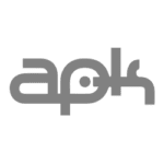 A green background with the word apk in grey letters.